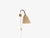 Cream 1950s Mid-Century Modern Ajh, Swedish Modern, Adjustable Wall Light, Brass, Pleated Fabric For Sale - Image 8 of 14