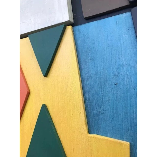 Orange 21st Century Picasso Tribute in Layered Wood by John Scarola For Sale - Image 8 of 9