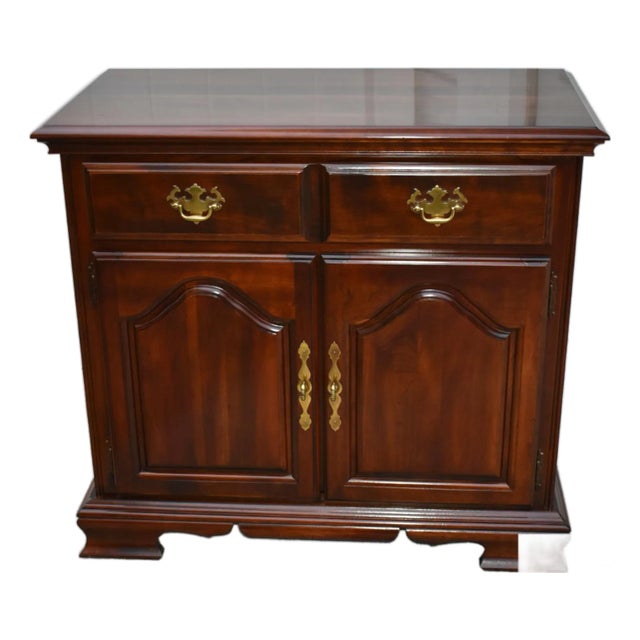 Vintage Kincaid Solid Cherry Traditional Style Two Door Server Cabinet For Sale
