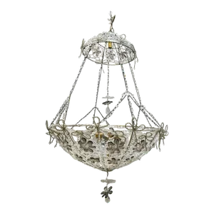 1940s Beaded Crystals Chandelier