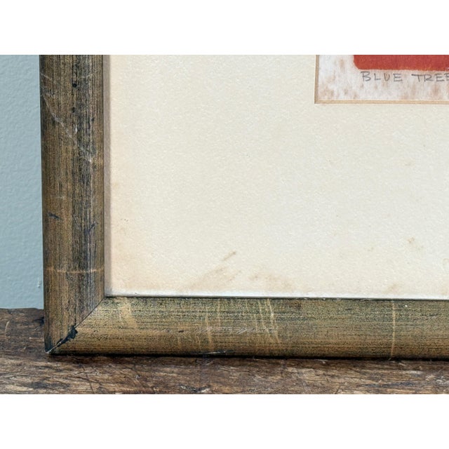 Printmaking Materials Vintage Abstract Expressionist William Ross Abrams Blue Trees II Abstract Color Lithograph For Sale - Image 7 of 8