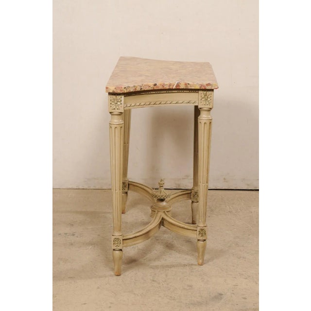 French Breche d'Alep Marble Top Console For Sale - Image 9 of 12