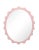 Contemporary Fleur Home Garden District Valmont Oval Mirror in Authentic Pink, 42x48 For Sale - Image 3 of 3
