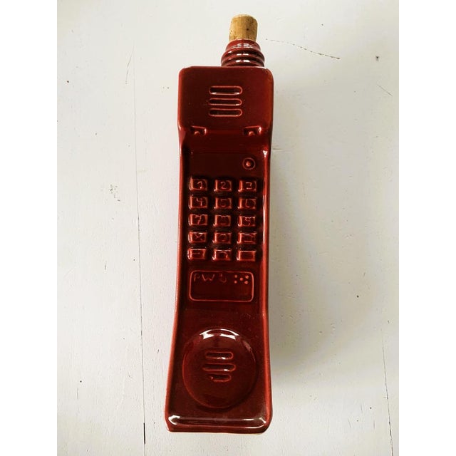 Red Ceramic Bottle with Music Box Yesterday, 1990s For Sale - Image 8 of 10