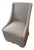 Brand New Classic Home Warwick Slipcovered Rolling Dining Chair in Granite With Casters For Sale