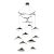 Daniel Becker 'Emily Vertikal 10' Chandelier in Gloss Black for Moss Objects For Sale