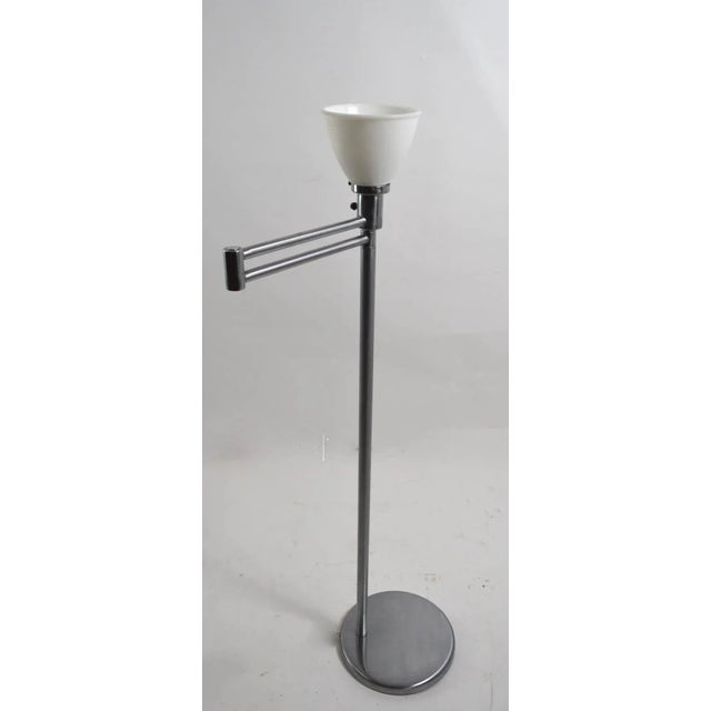 Classic flex arm floor lamp by Walter Von Nessen in clean, original, working condition. Iconic design, exceptional quality...