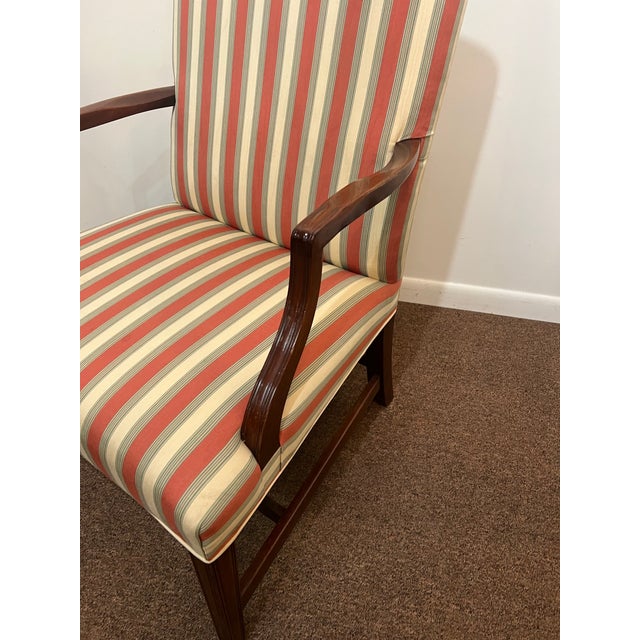 This lolling chair is in exceptional pre-owned condition. The colors of the upholstery of exquisite in a salmon, creme,...