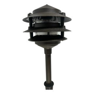 John Timberland’s Three-Tier Pagoda 11" - High Bronze Led - Landscape Path Light - 1 Piece For Sale