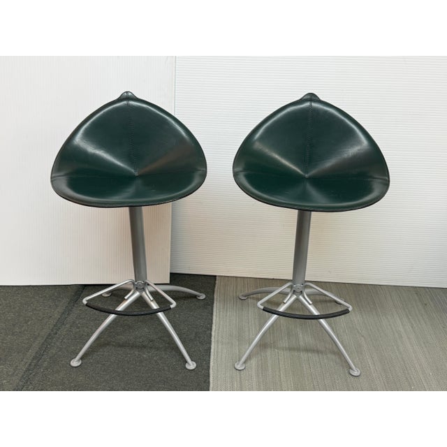 Design Plus Gallery presents a Pair of Fiorile Bar Stools by Studio Archirivolto for Fasem. The stools have a distinctive,...
