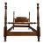 Vintage Full Size Duncan Phyfe Style Traditional Low Poster Cannonball Bed For Sale
