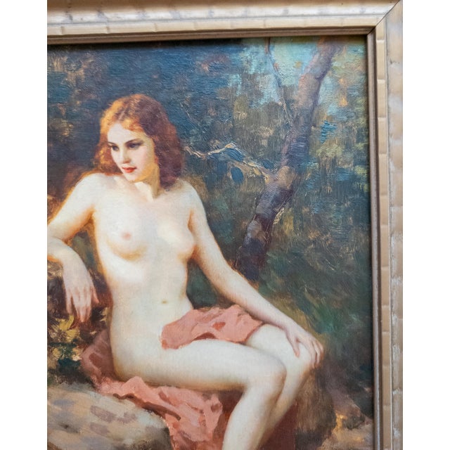 20th Century Oil Painting of a Nude Redhead by Joseph Tomanek For Sale - Image 4 of 12