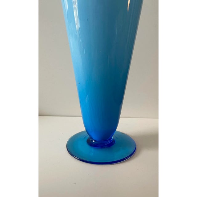 Mid 20th Century 17" Mid Century Cased Empoli Vase For Sale - Image 5 of 7