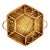 Mid Century Hexagonal Rattan Drinks Tray For Sale