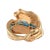 2000s Masriera 18k Enamel Frog & Water Lily Ring Size 6.5 For Sale - Image 4 of 8