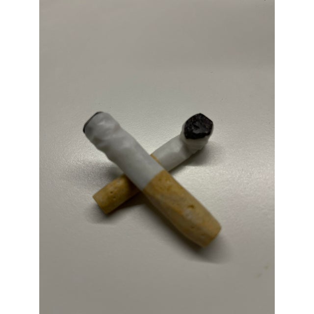 Beige Pop Art Sculptural Hand-Carved Carrara Marble Cigarette Butts, Tuscany, Italy, 1950s, Set of 2 For Sale - Image 8 of 13
