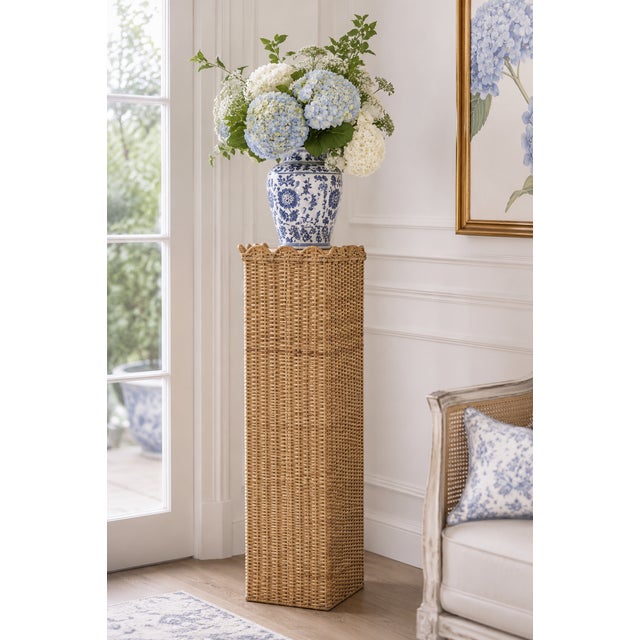 This elegant Square Wicker Pedestal adds height, warmth, and natural texture to any interior space. Its structured square...