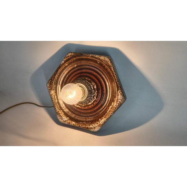 Mid century ceramic wall lights by Hustadt Leuchten, 1960s - Germany Height: 30cm Width: 30cm Depth: 7cm *Price is per...