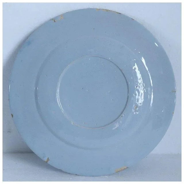 Dutch Delft Tin-glazed Earthenware Blue and White Plates - a Pair For Sale In Denver - Image 6 of 7