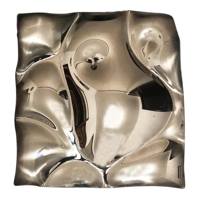 1970s Organic Modern Undulate Handmade Mirror For Sale