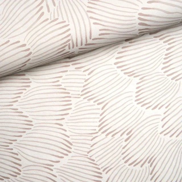 Schumacher Schumacher x Celerie Kemble Feather Bloom Wallpaper in Soft Neutral For Sale - Image 4 of 4