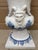 Monumental Blue & White Majolica Grecian Urn With Jupiter Ammon Motifs For Sale - Image 13 of 17