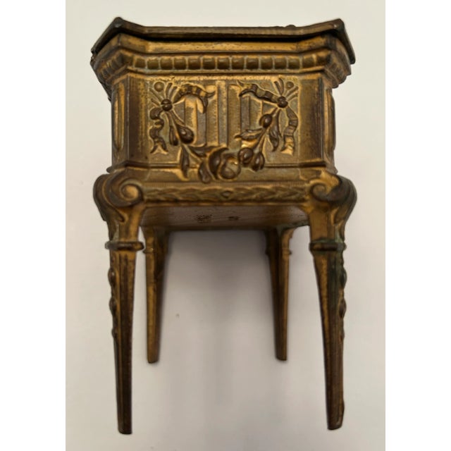 Antique De’pose’ 268 French Bronze Jewelry Box For Sale - Image 9 of 12