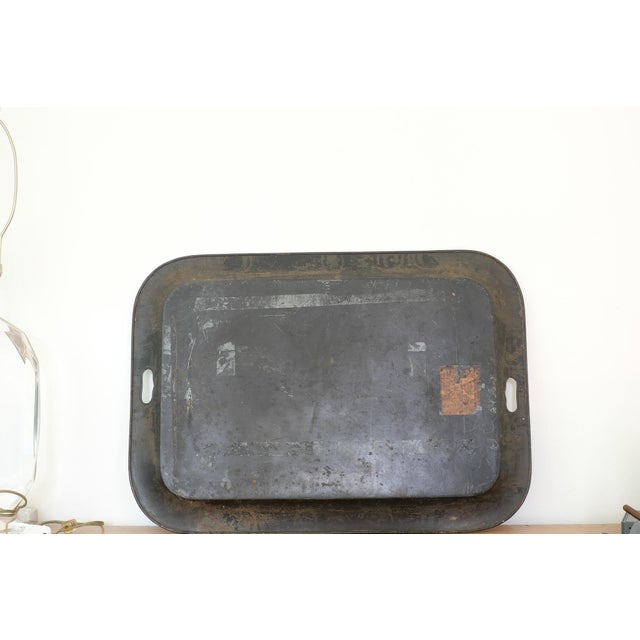 19th Century English tole tray depicting a fox hunt scene.