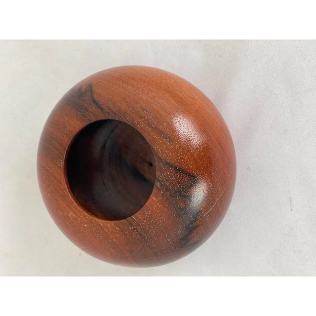 Wood Contemporary Small Custom Vessel Made From Myrtle Wood For Sale - Image 7 of 8