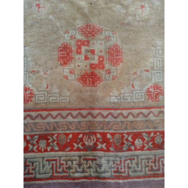 Light Green 1920's Antique Chinese Rug- 5' X 8' For Sale - Image 8 of 11