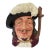 Royal Doulton England 1950s “Porthos” Large Porcelain Toby Mug/Character Jug (D6440) For Sale
