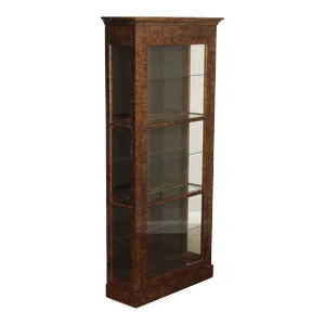 1980s Grain Painted Illuminated Display Cabinet