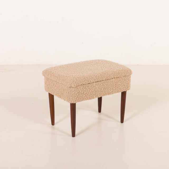 Wood Mid-Century Modern Danish Ottoman, 1960s For Sale - Image 7 of 15