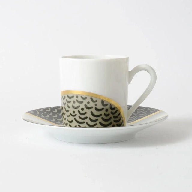 Limoges Porcelain Coffee Cups by Dana Roman for Artea, 1980s Chairish