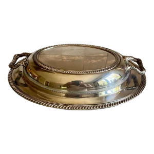 1960s Silverplate Vegetable Serving Dish With Lid by Oneida