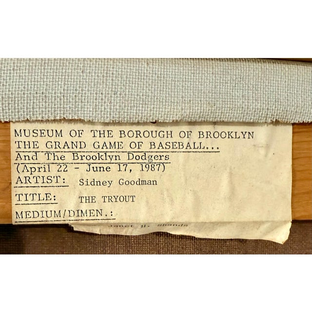 Sidney Goodman, Large American Modernist Oil Painting Baseball Game the Tryout Sidney Goodman, 1965 For Sale - Image 10 of 18