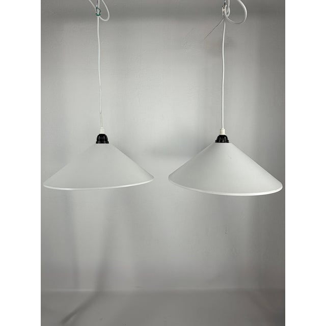 Metal Modern Danish Pendant Lamps, 1970s, Set of 2 For Sale - Image 7 of 9