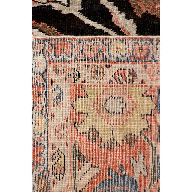 1910s 1910s Antique Ziegler Sul Black/Rose Area Rug-11' 4" X 15' 3" For Sale - Image 5 of 7