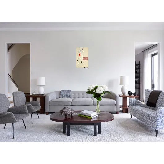 1980s Vintage Paris Fashion Drawing - Knit Overcoat, C. 1980 For Sale - Image 5 of 7