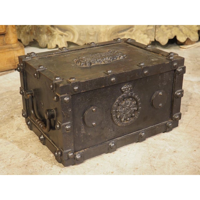 Heavy Antique Bauche Cast Iron Safe From Northeastern France, Circa 1870 For Sale - Image 14 of 16