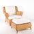 Set of Wicker Bergere Armchair and Ottoman, 1970s For Sale - Image 15 of 17