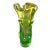 MCM 1960s Josef Joseph Hospodka Czech Massive Sculptural Green Glass Vase 12" For Sale
