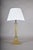 Brass Corinthian Column Table Lamp with Pleated Shade, 1930s For Sale - Image 4 of 13