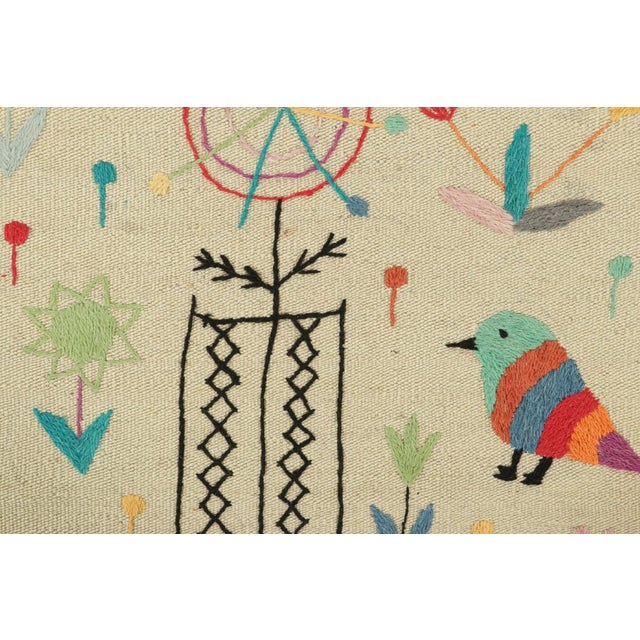 Modern Rug & Kilim’s Suzani Style Kilim Runner Rug With Polychromatic Pictorials For Sale - Image 3 of 7