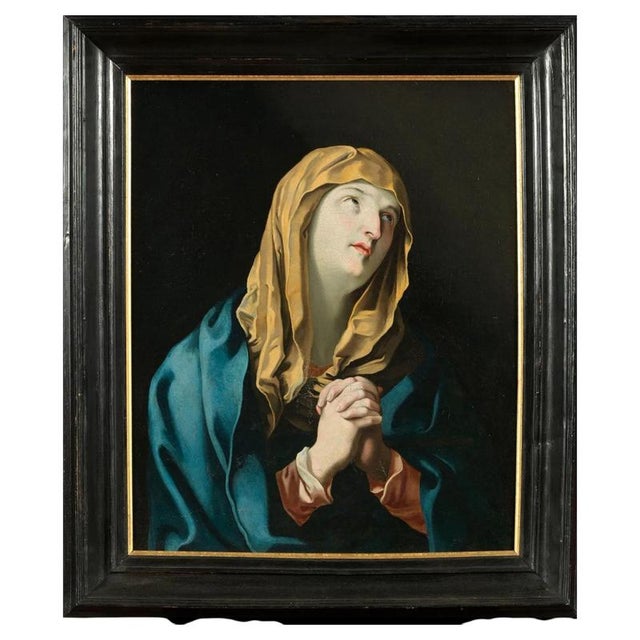 Follower of Guido Reni, Mater Dolorosa, Oil on Canvas For Sale - Image 11 of 11