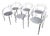 Silver Moon Armchairs by Pascal Mourgue, 1985, Set of 6 For Sale