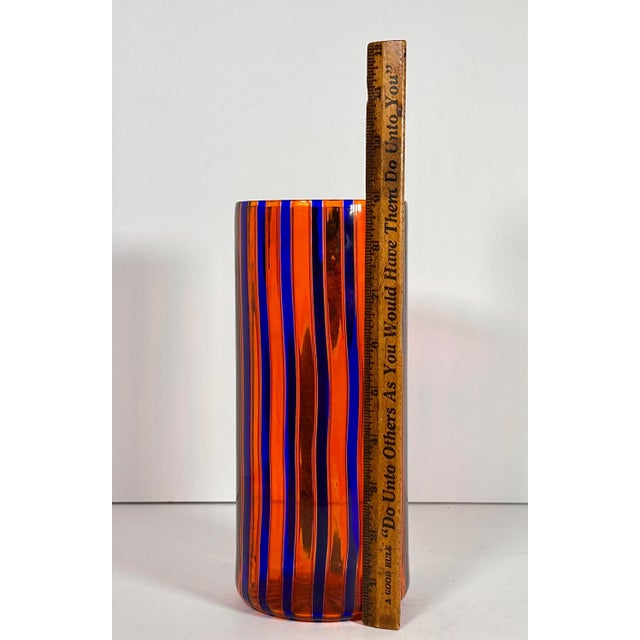 Venini Murano A Canne Art Glass Vase c. 1946-1955 For Sale - Image 10 of 10