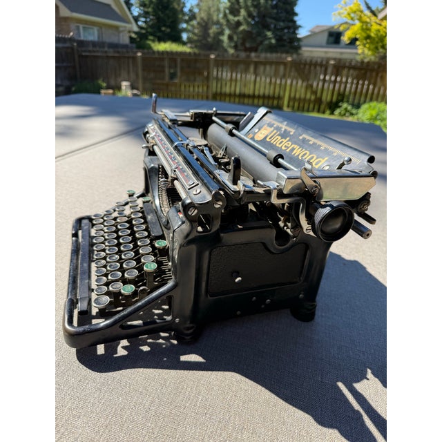 1930s Antique 1935 Underwood No. 11 Wide-Carriage Typewriter For Sale - Image 5 of 12