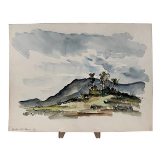 Henry Emil Salloch Original Watercolor on Paper Bridle Bit Ranch, Colorado. 1956. For Sale