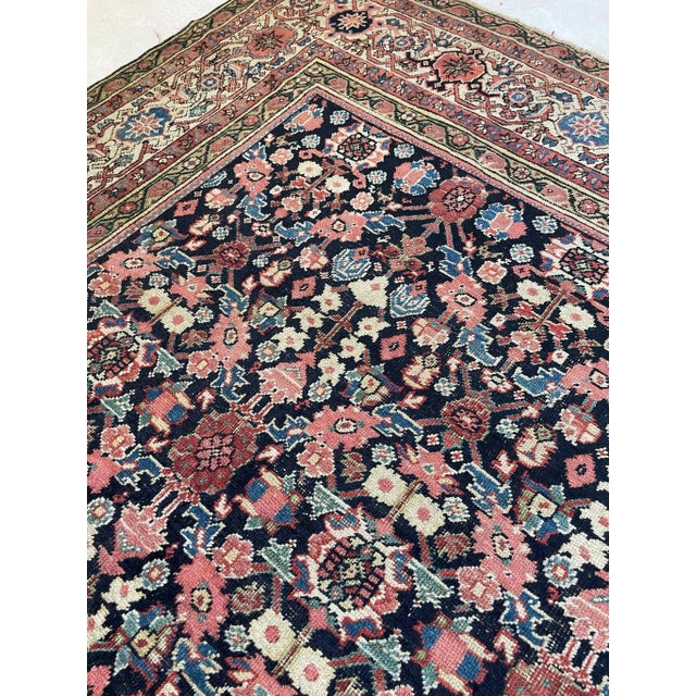 Lattice Pattern Antique Feraghan Rug - 10.2 X 12.10 For Sale In Milwaukee - Image 6 of 12